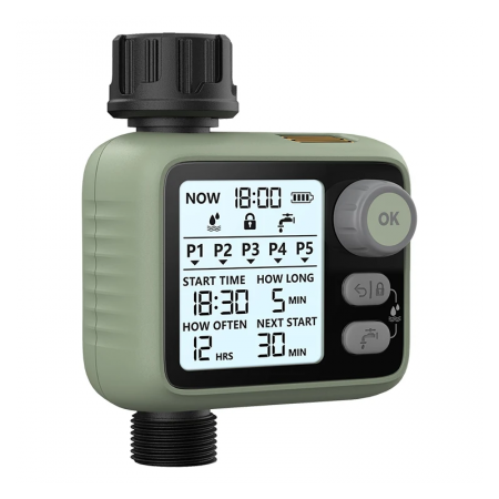 Programator Irigare Automat cu Senzor Ploaie, IPX4, Conector Alama