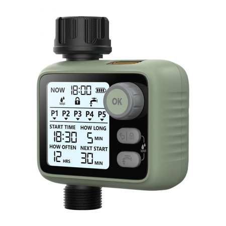 Programator Irigare Automat cu Senzor Ploaie, IPX4, Conector Alama