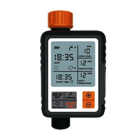 Programator pentru irigare/udare, IPX4, conector alamă, gazon, gradină