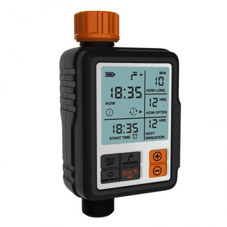 Programator pentru irigare/udare, IPX4, conector alamă, gazon, gradină